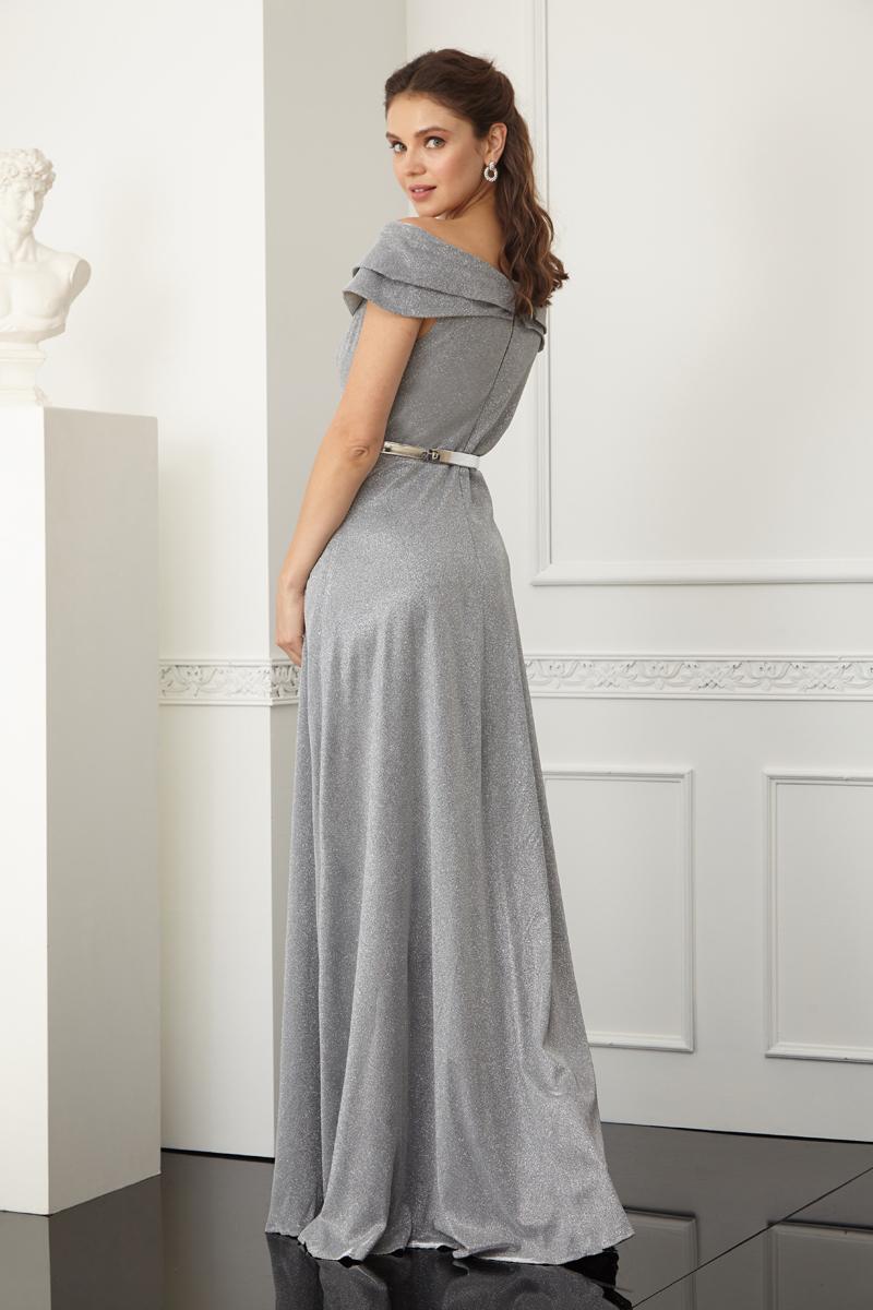 Silver glare short sleeve maxi dress