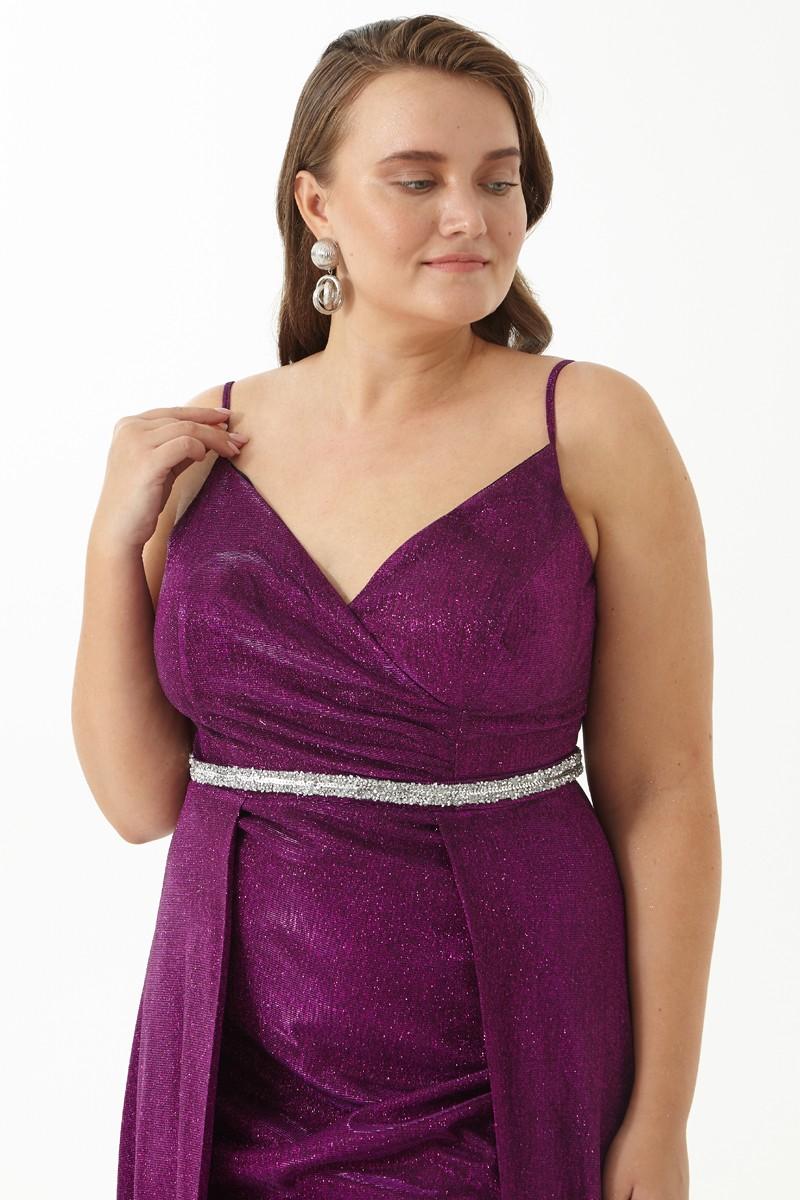 Purple Plus Size Sleeveless Maxi Dress