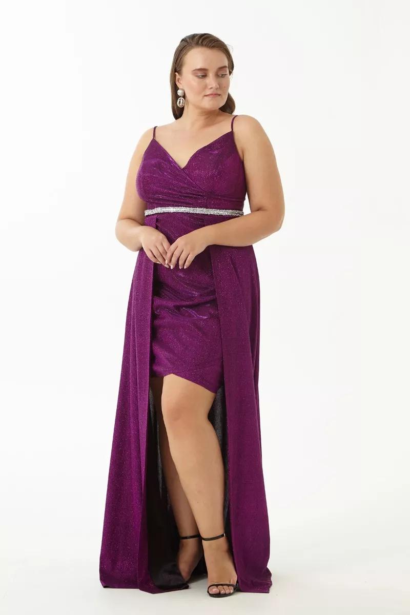 Purple Plus Size Sleeveless Maxi Dress
