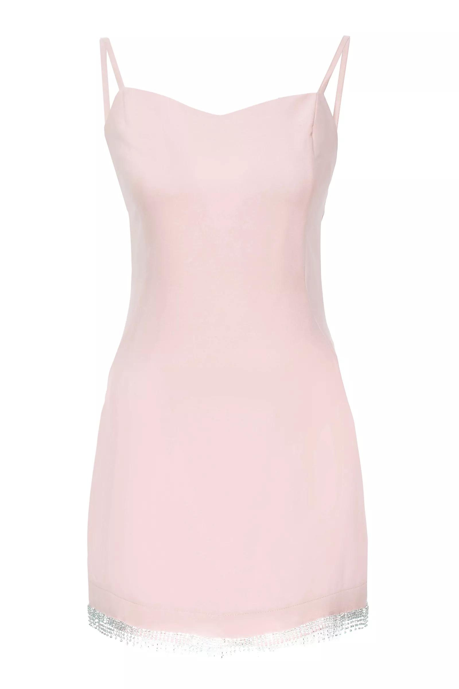 Blush plus size crepe sleeveless mini dress