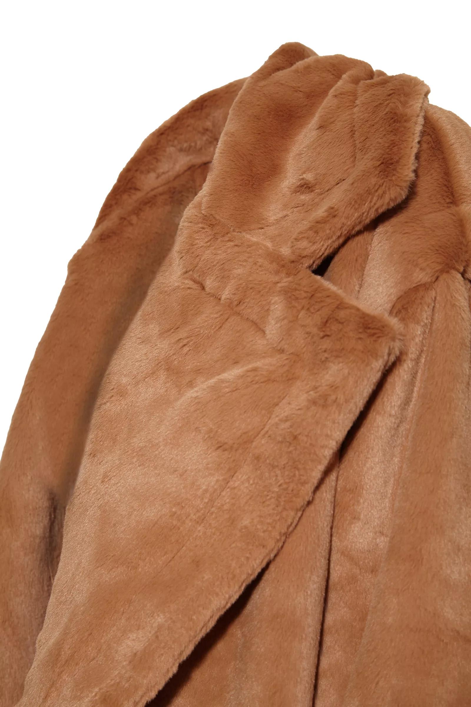 Ginger Faux Fur Long Sleeve Maxi Coat