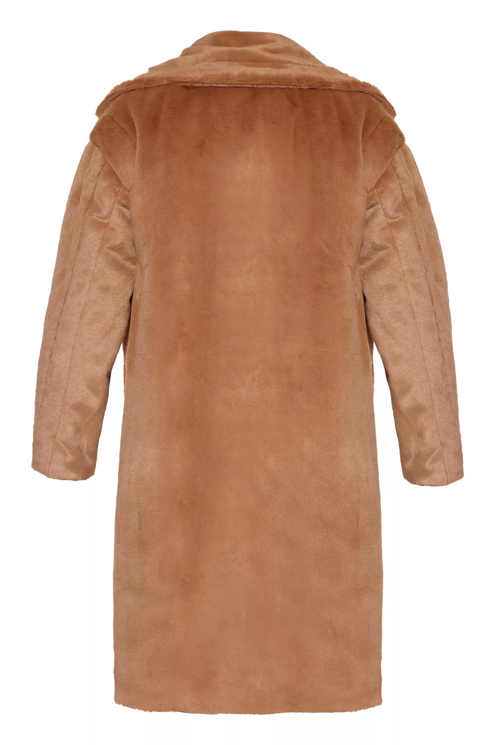 Ginger Faux Fur Long Sleeve Maxi Coat