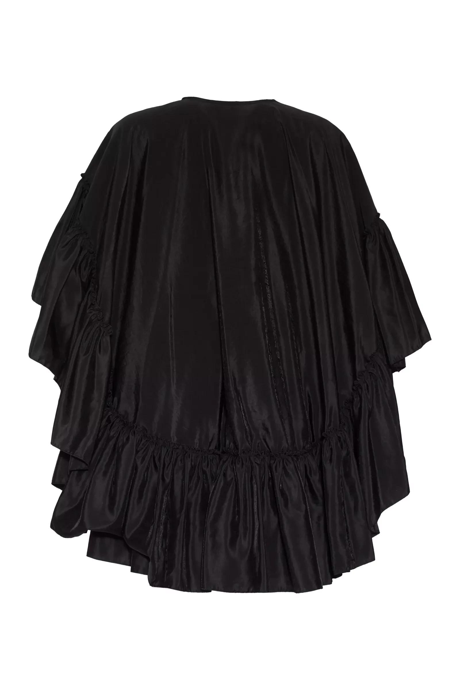 Black Poplin Sleeveless Mini Dress