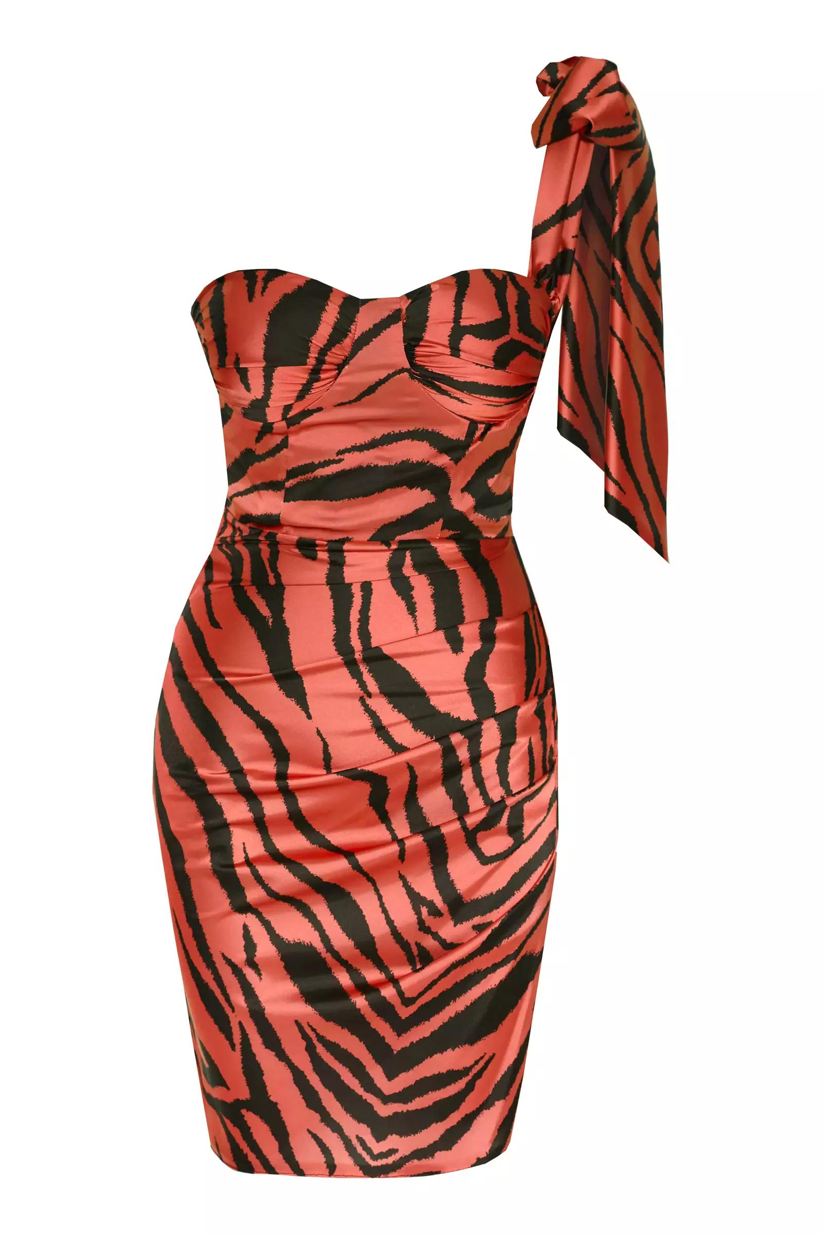 Printed Satin Sleeveless Maxi Dress
