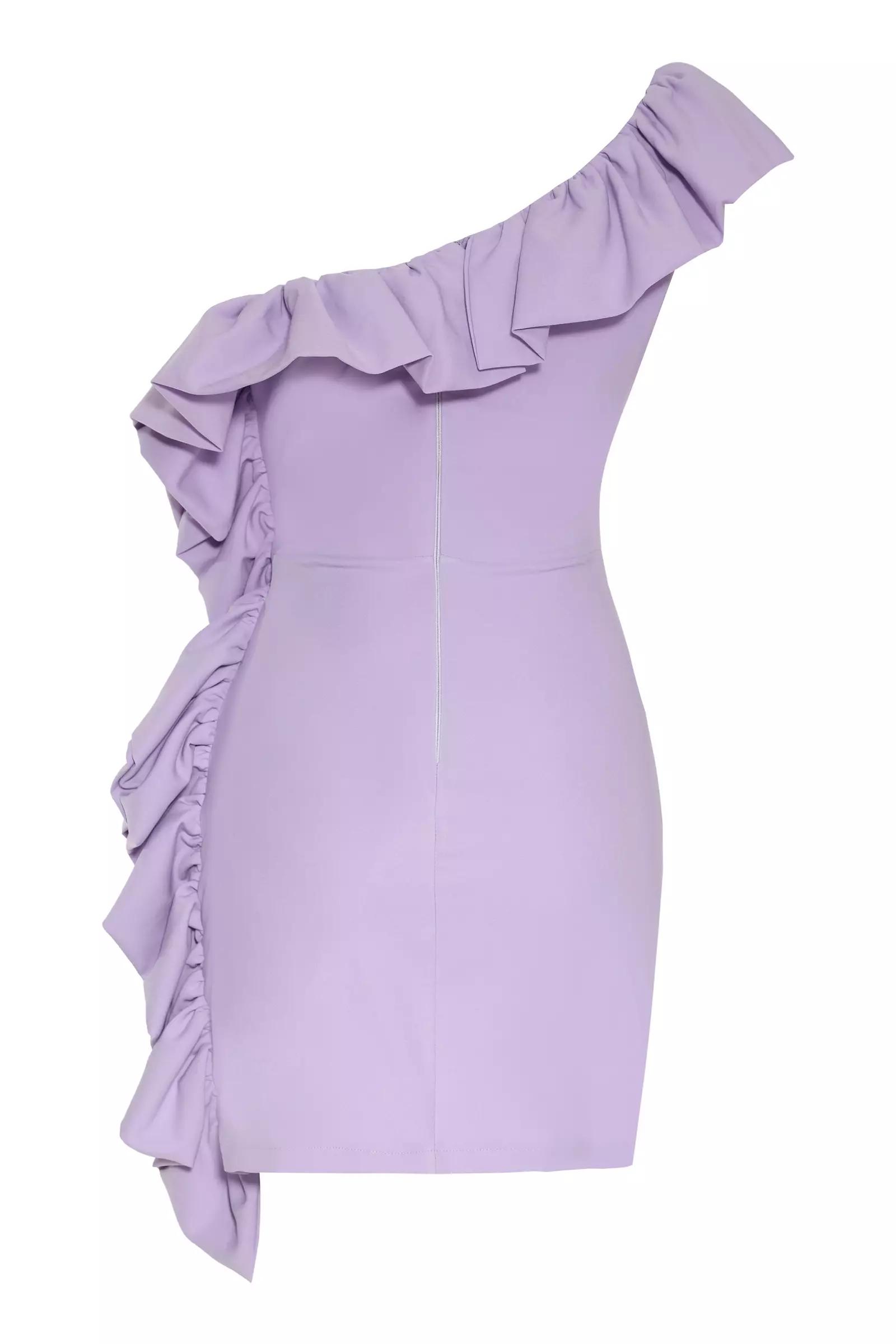 Lilac Crepe Sleeveless Mini Dress