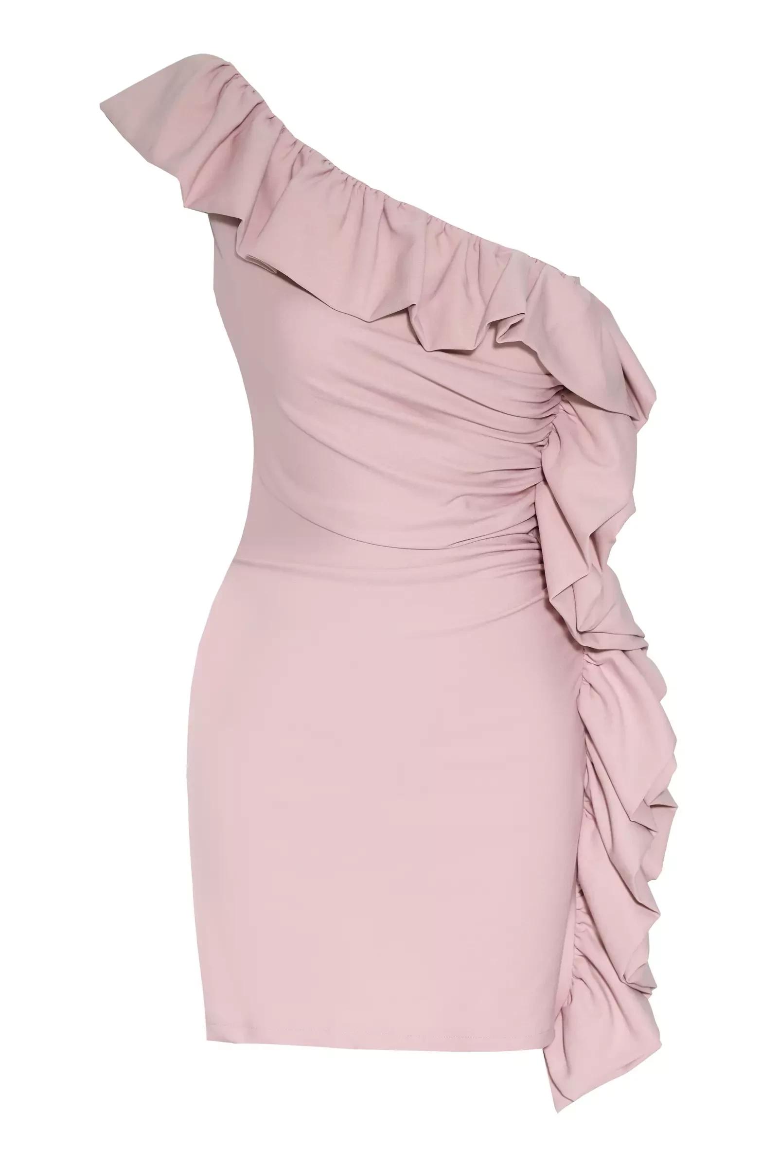 Blush Crepe Sleeveless Mini Dress