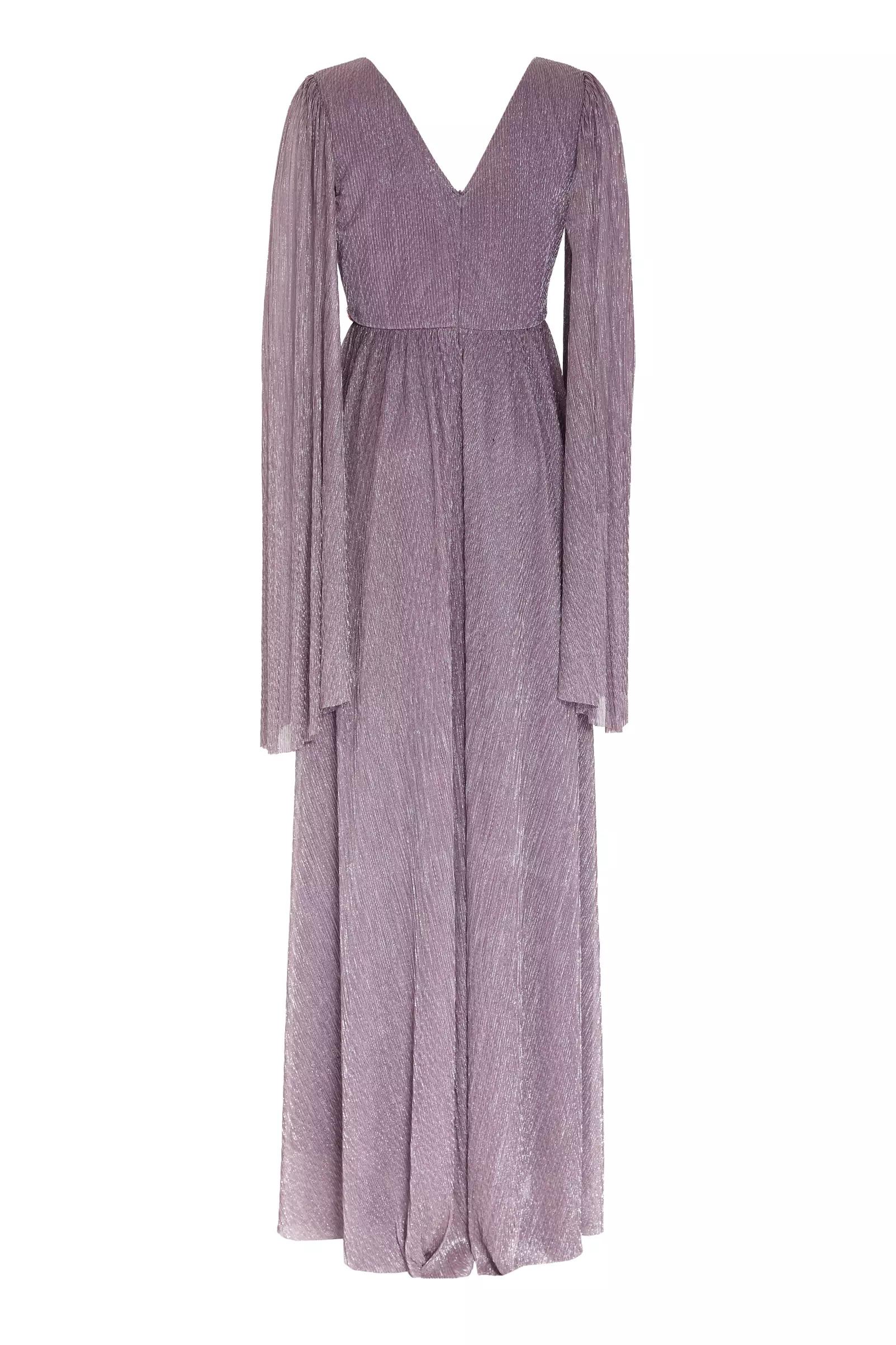 Lilac plus size moonlight long sleeve maxi dress