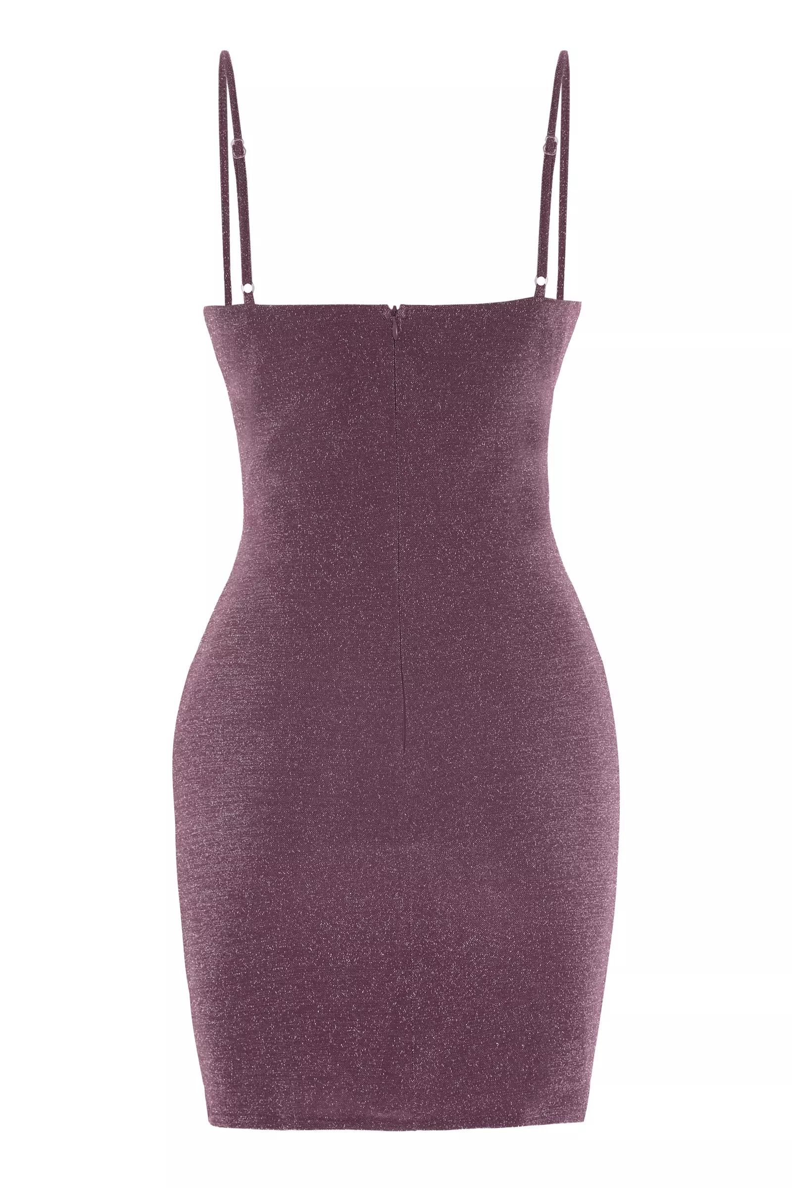 Purple sparky sleeveless midi dress