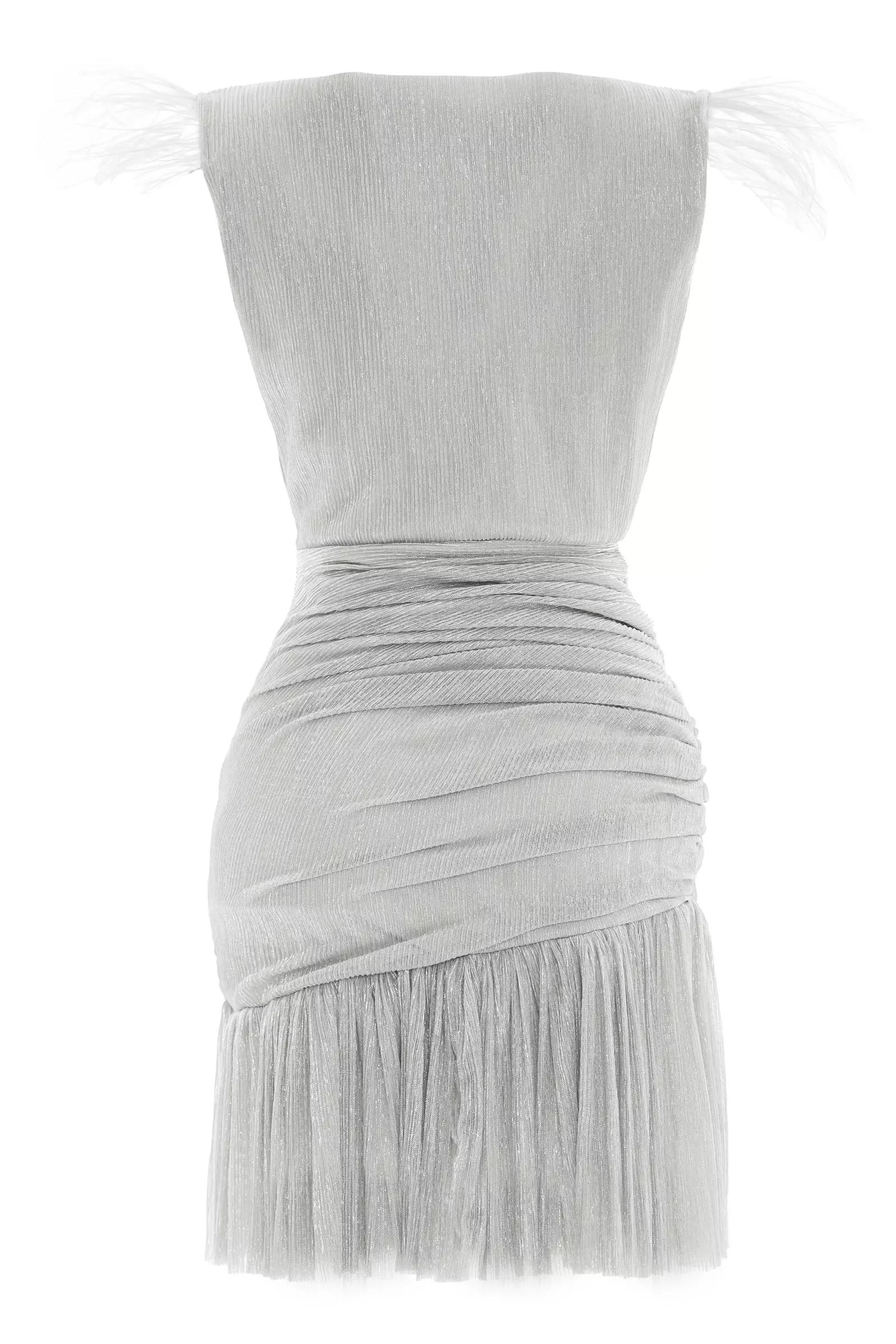 Silver moonlight sleeveless mini dress