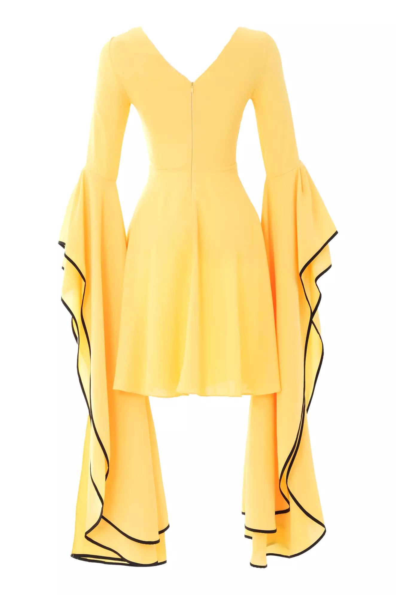 Yellow felisha long sleeve mini dress