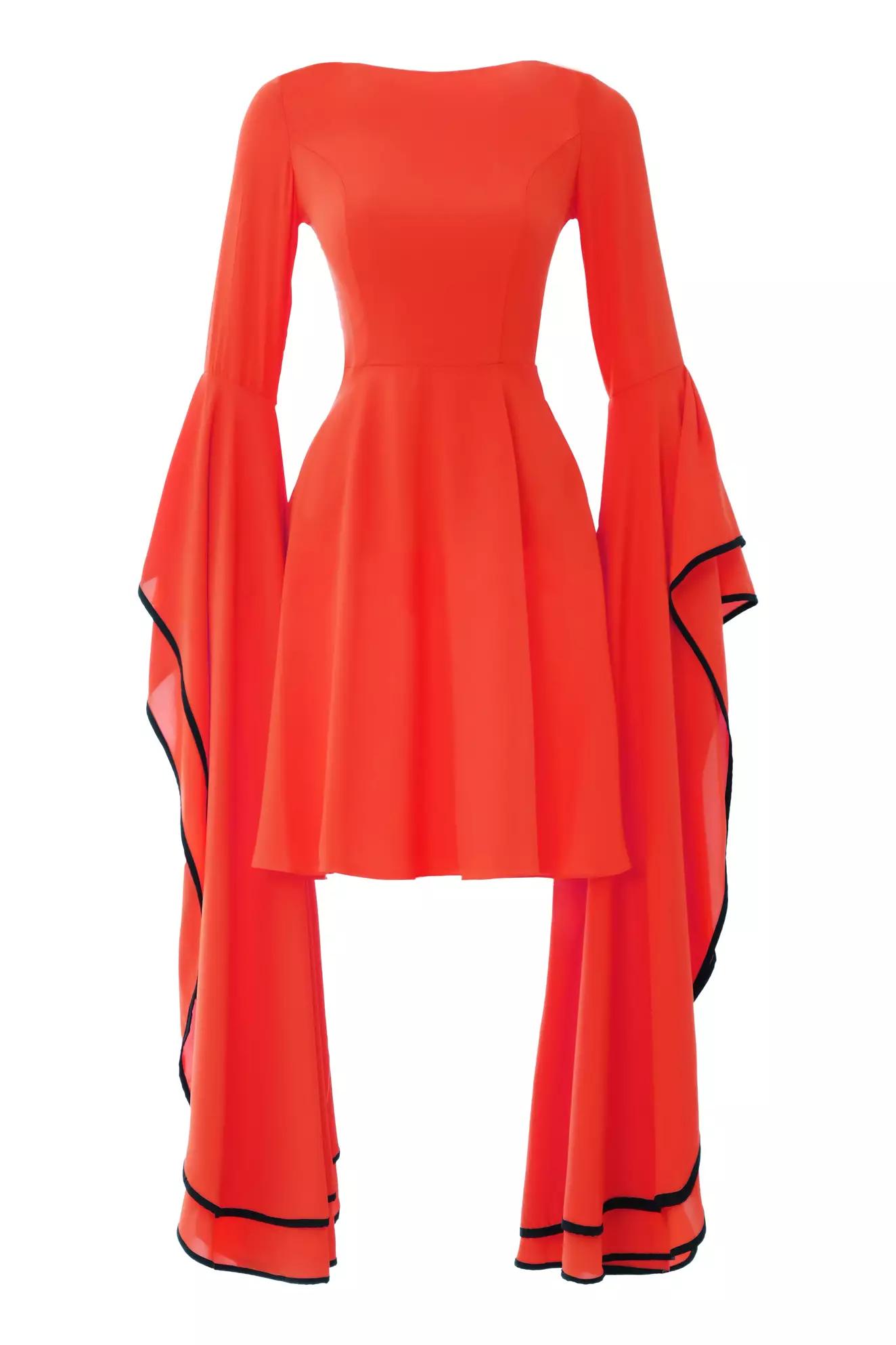 Coral felisha long sleeve mini dress