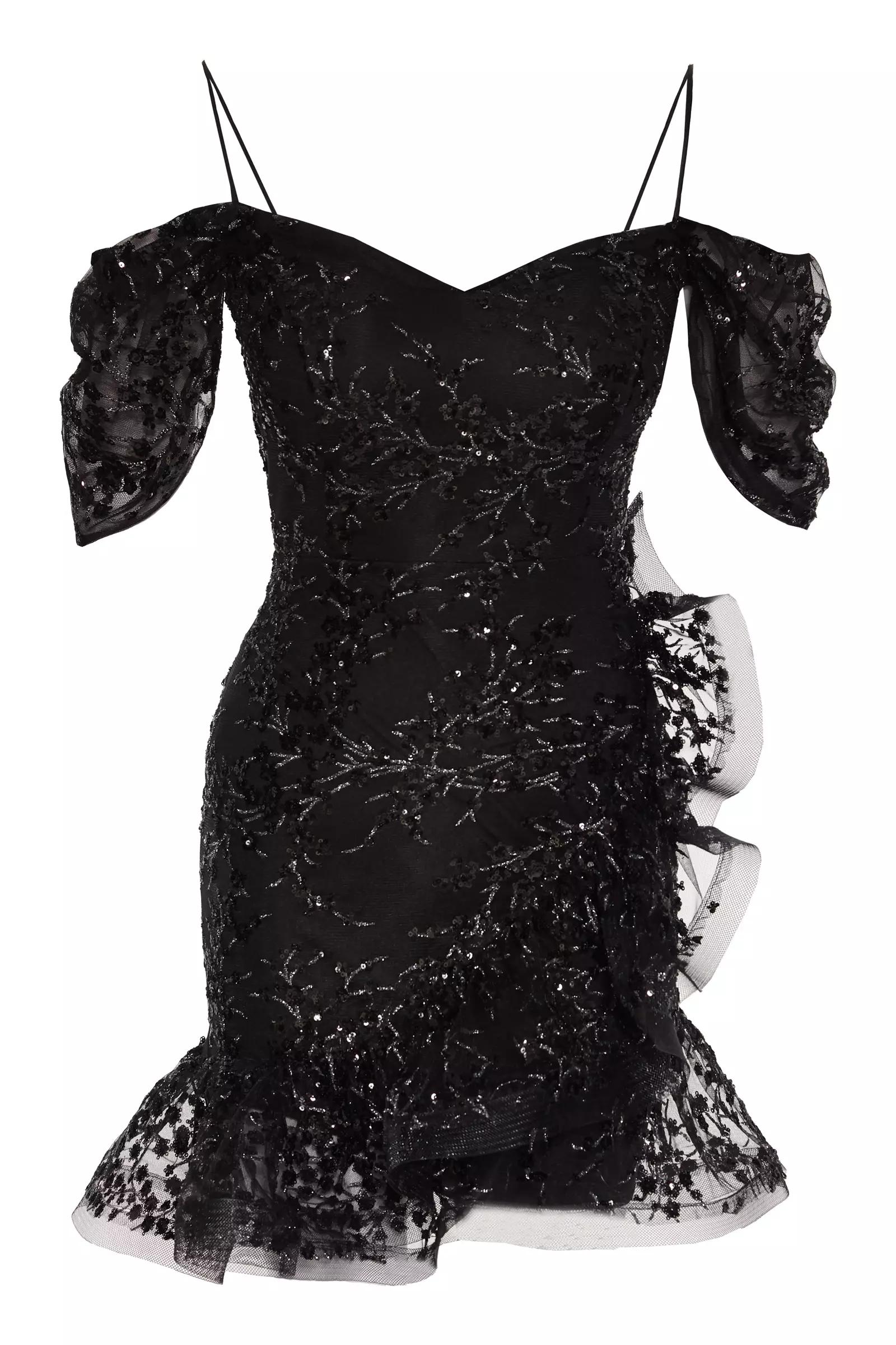 Printed Sequin Sleeveless Mini Dress