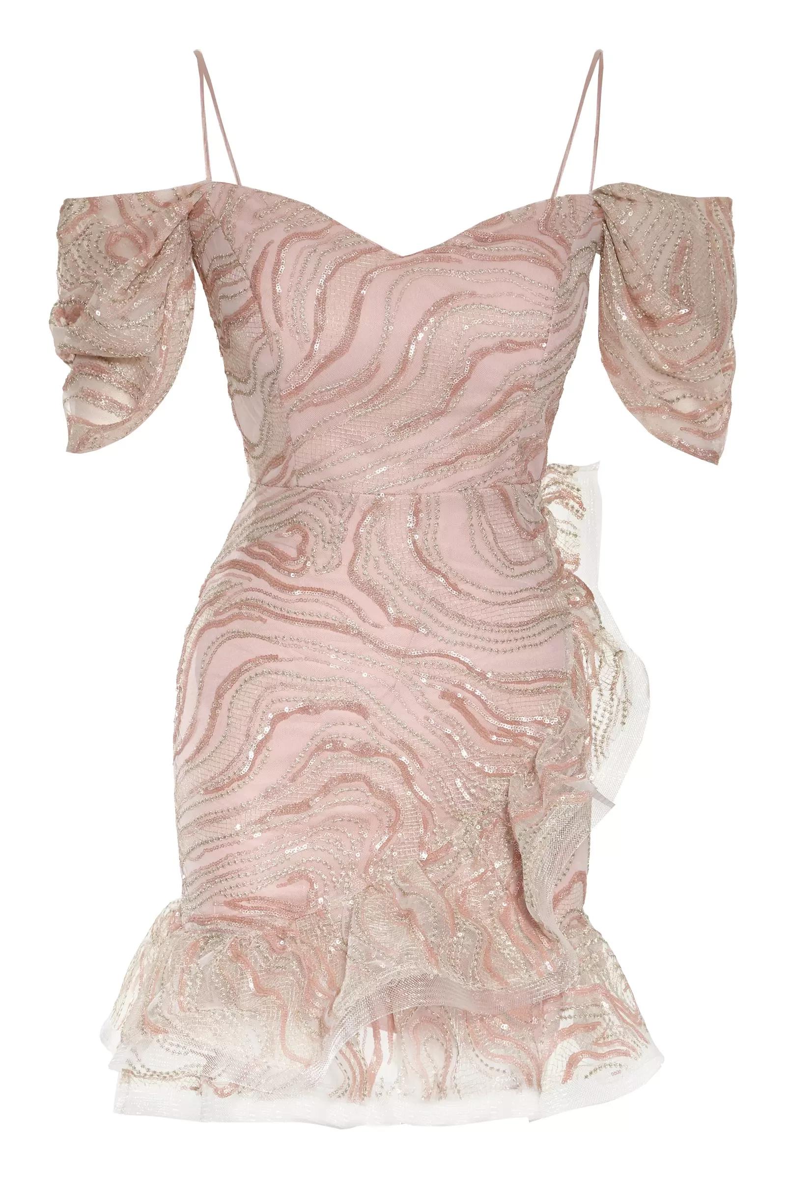 Blush Sequin Sleeveless Mini Dress