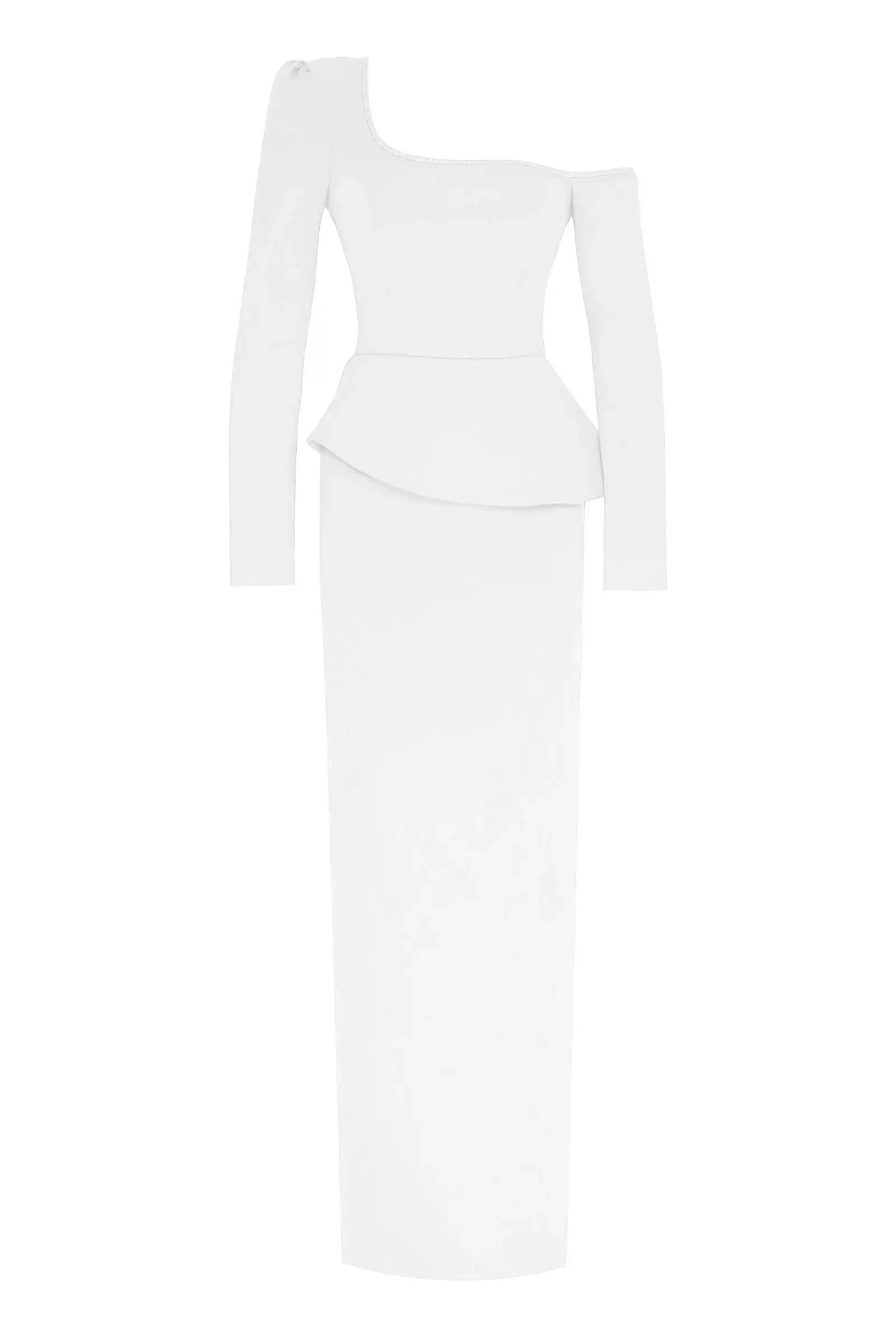 White Dokuma Long Sleeve Maxi Dress