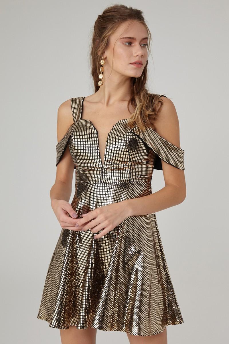 Sequined Sleeveless Mini Dress