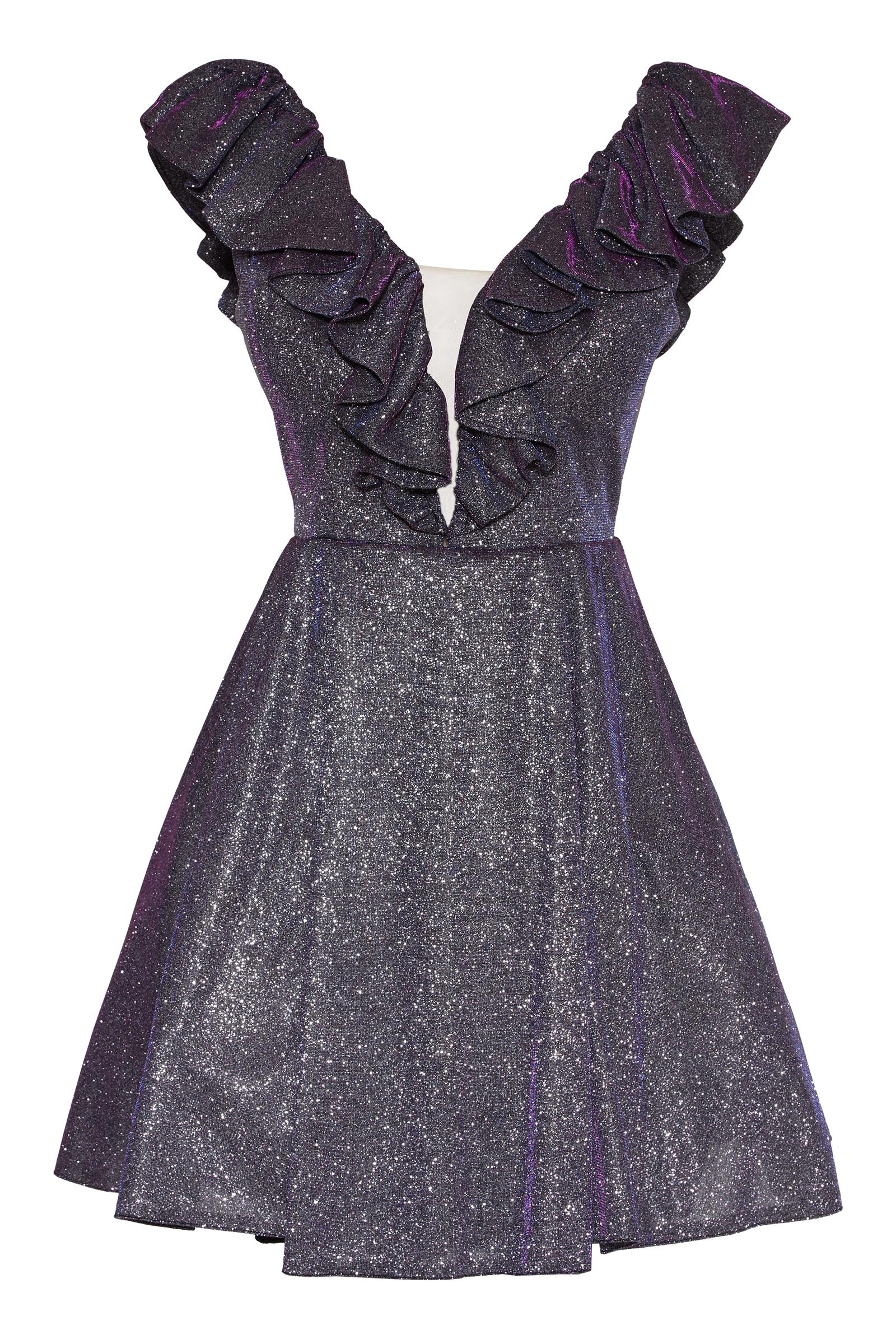 Purple Sleeveless Mini Dress