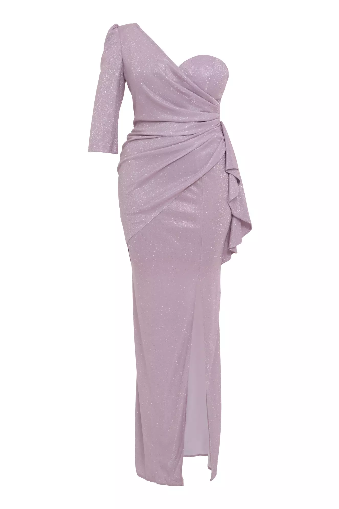 Blush plus size glare single sleeve maxi dress