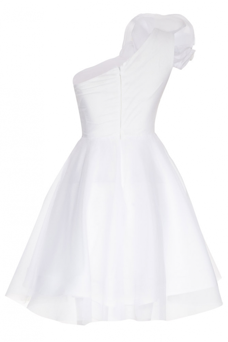White single sleeve mini dress