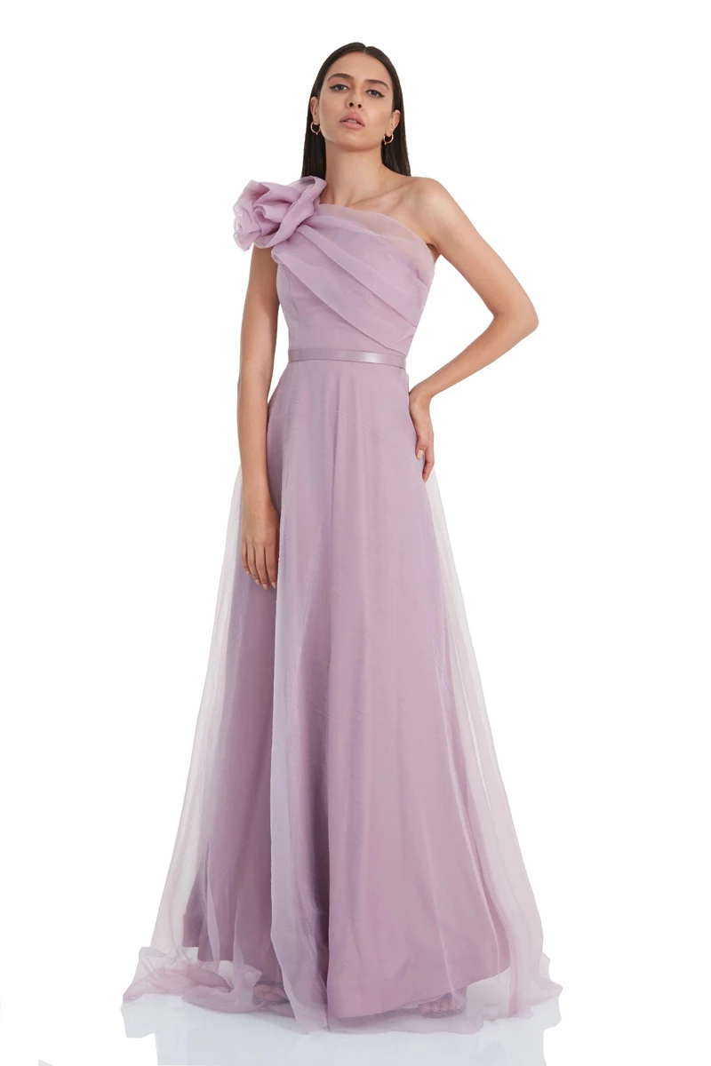 Lilac Tulle Maxi Dress