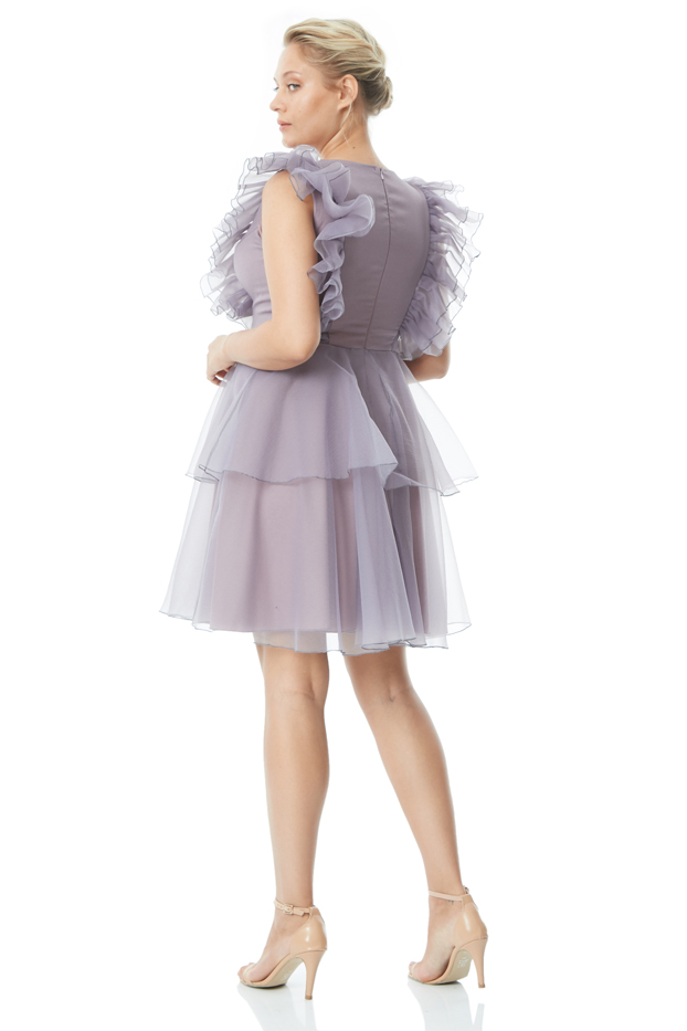 Lilac Plus Size Tulle Sleeveless Mini Dress