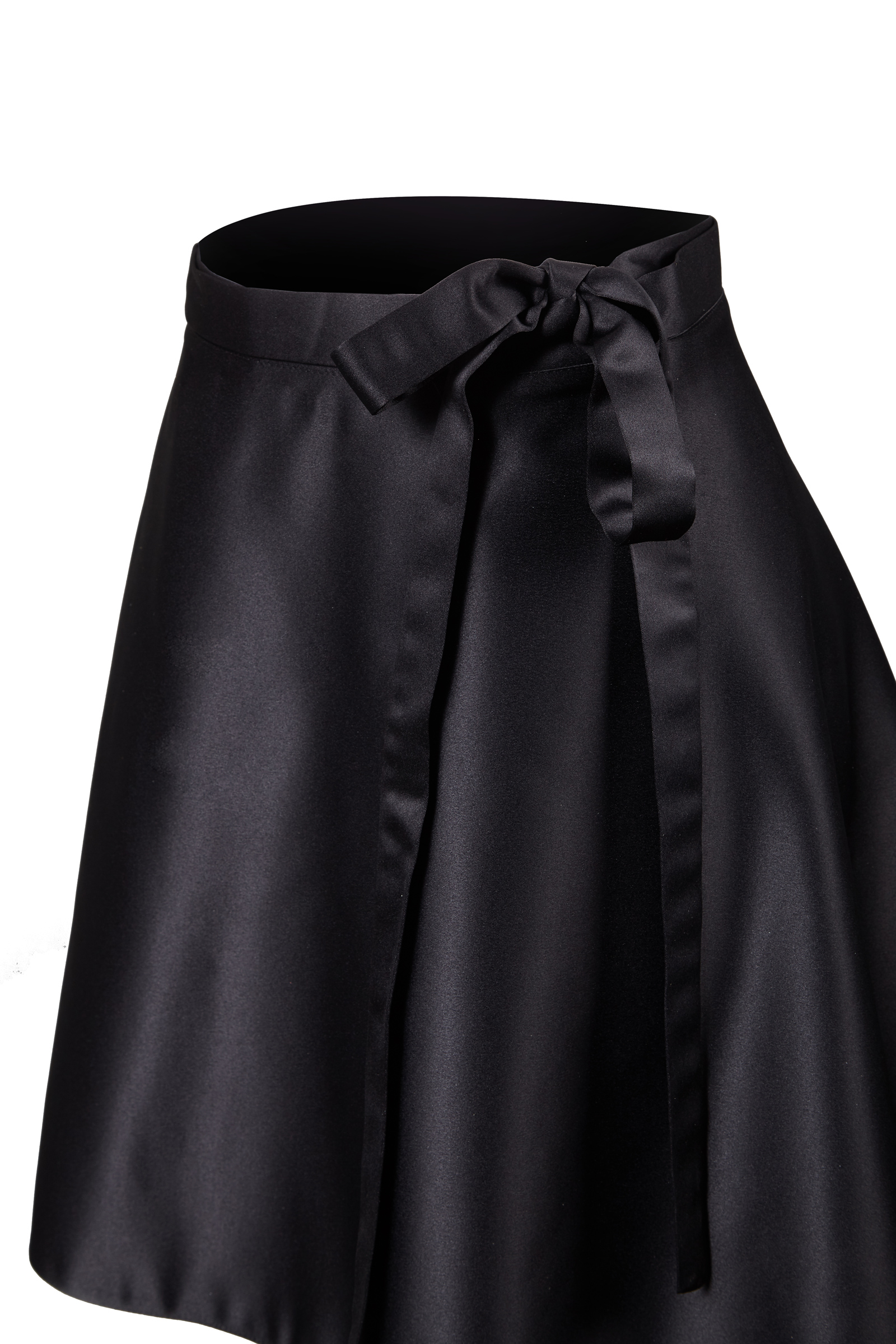 Black Satin Mini Skirt