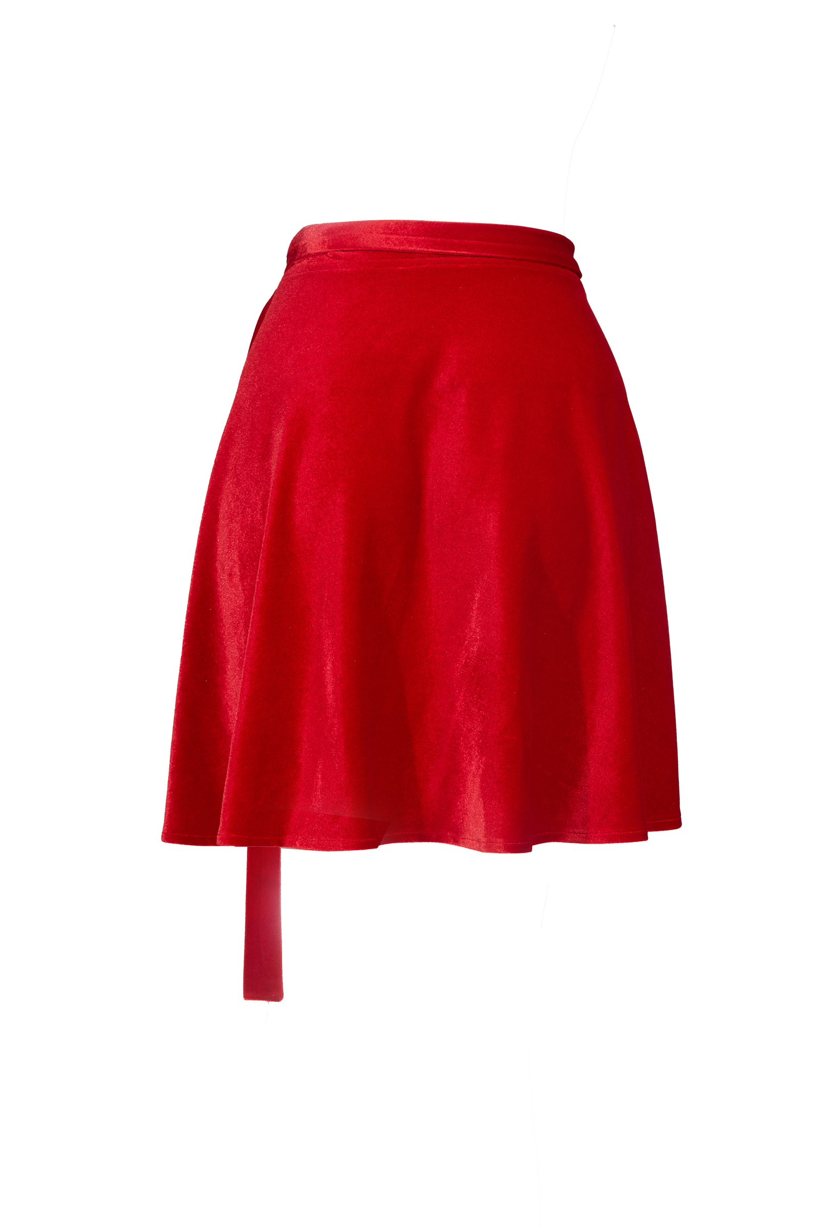 Red Velvet Mini Skirt