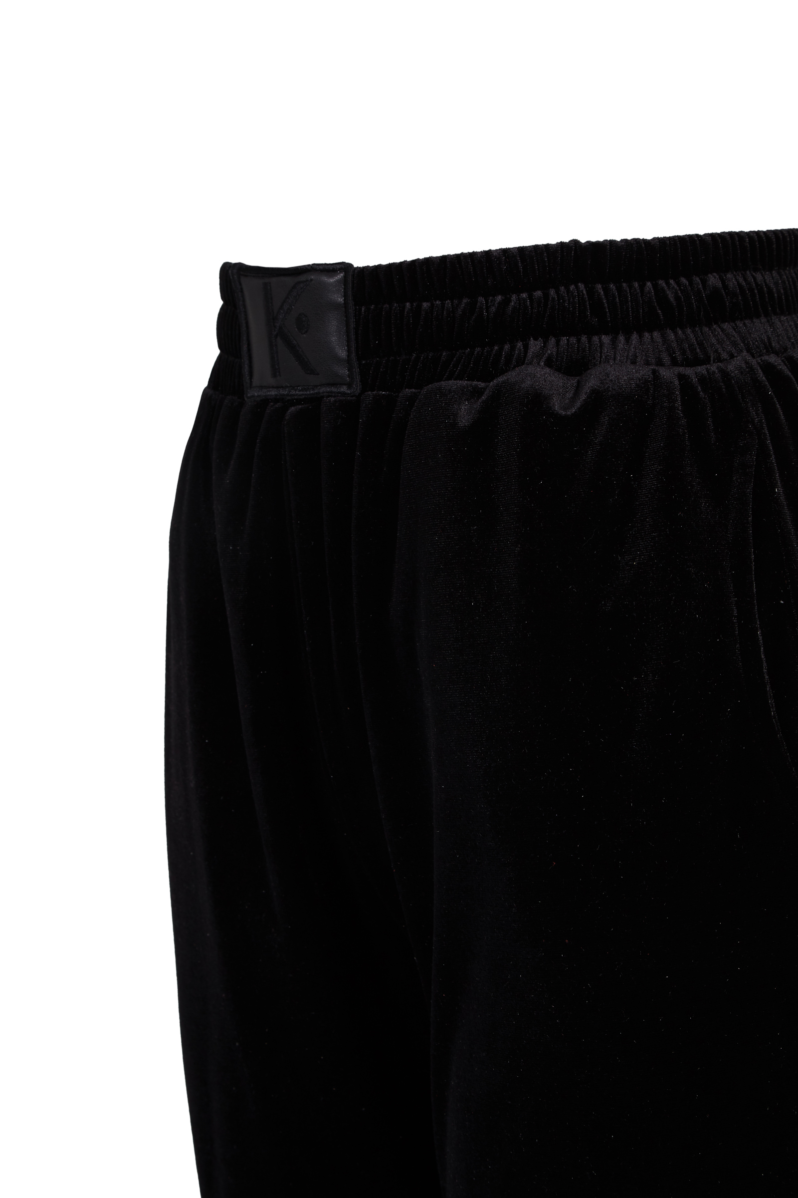 Siyah Kadife Uzun Uzun Pants