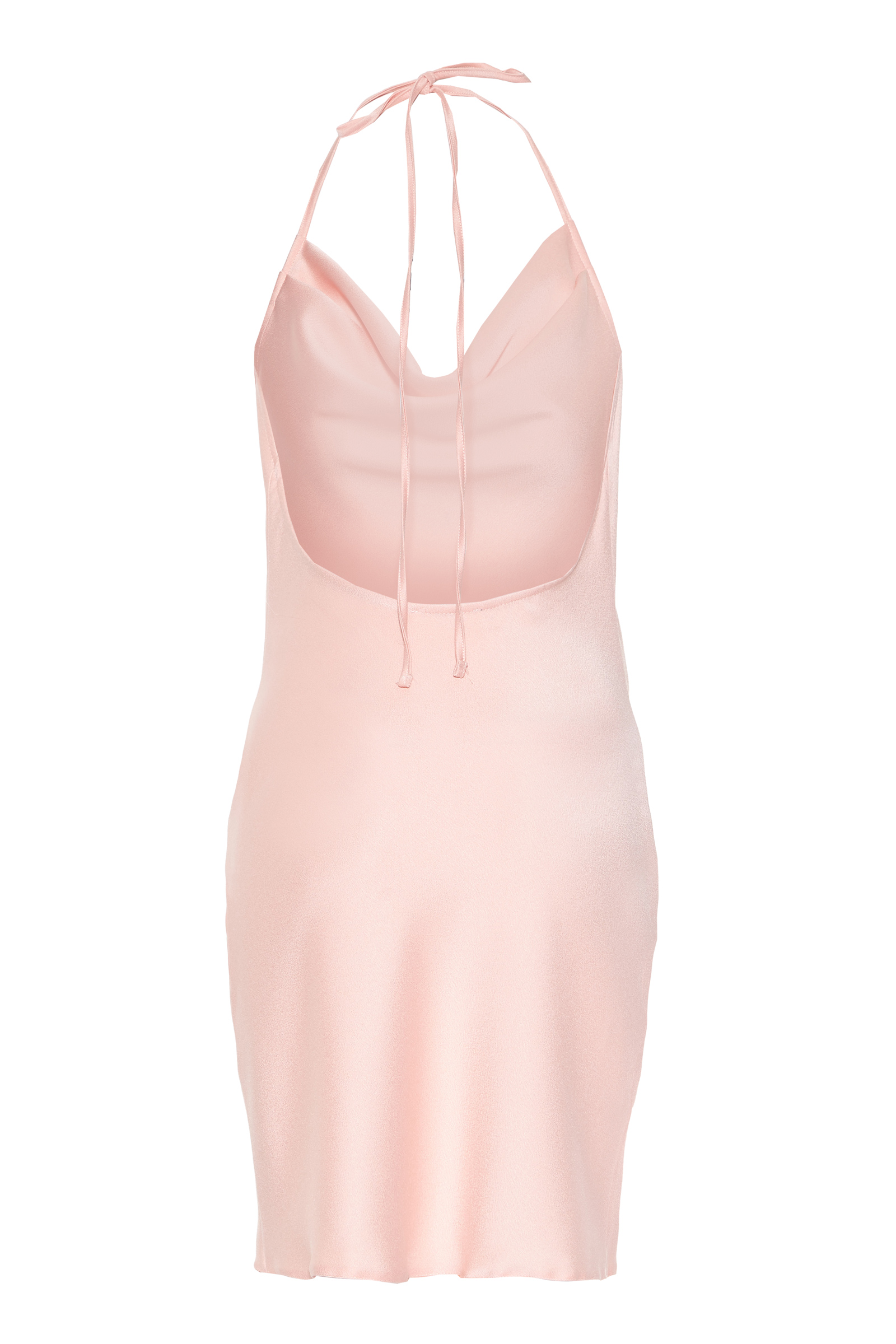 Light Pink Crepe Sleeveless Mini Dress
