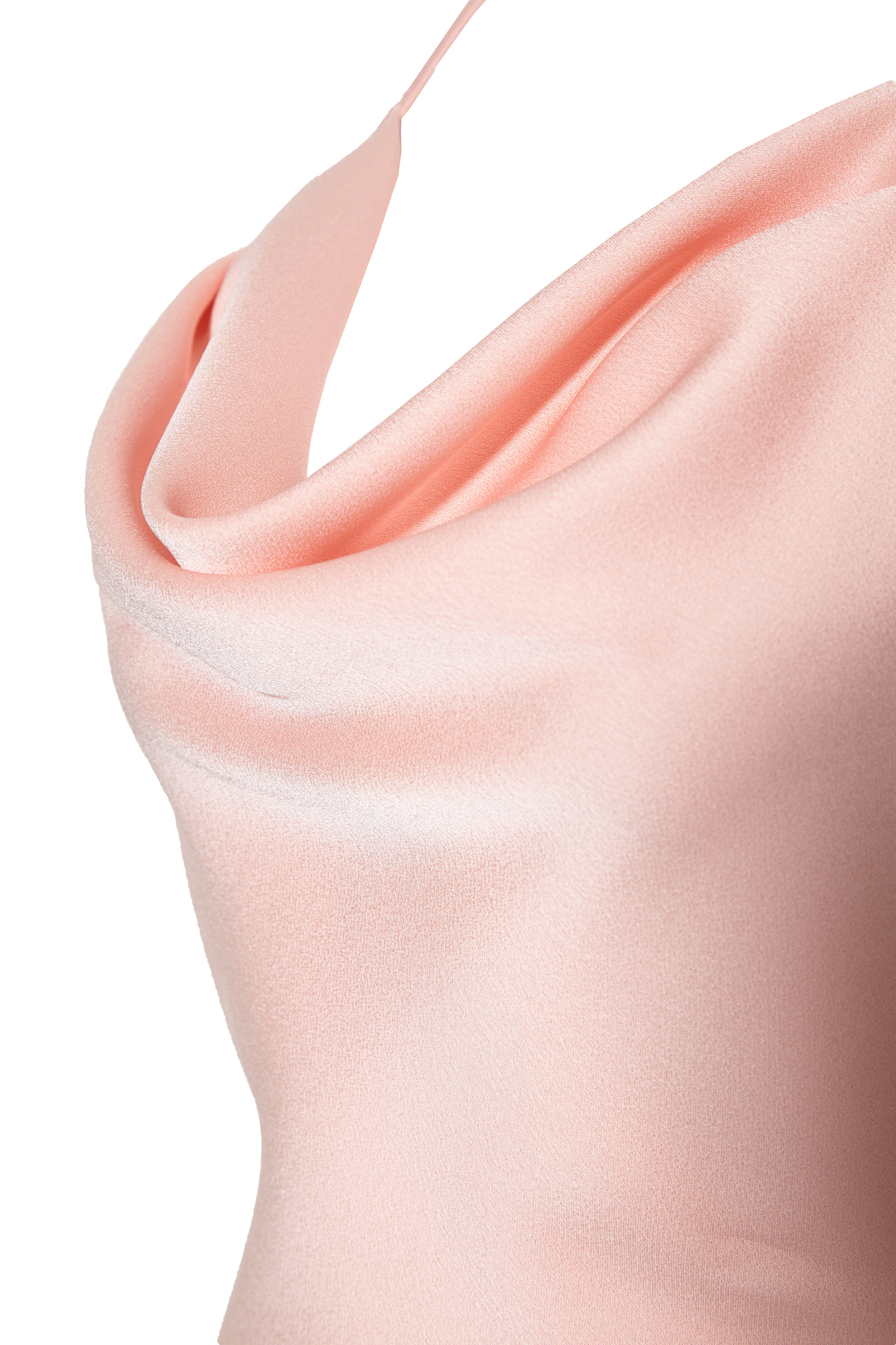 Light Pink Crepe Sleeveless Mini Dress