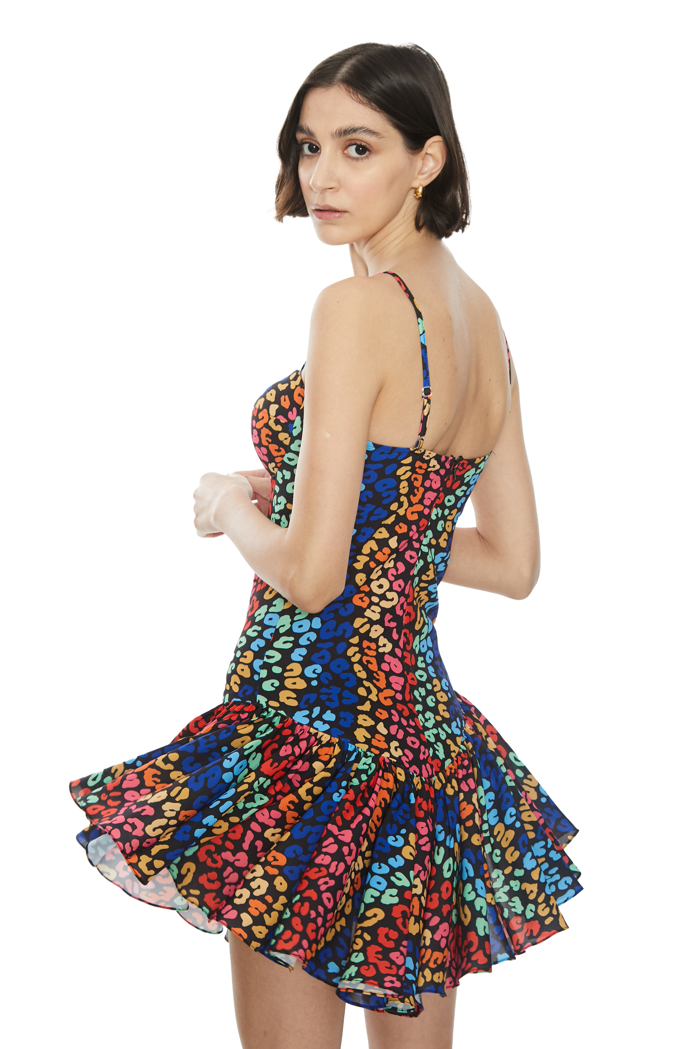 Printed jessica sleeveless mini dress