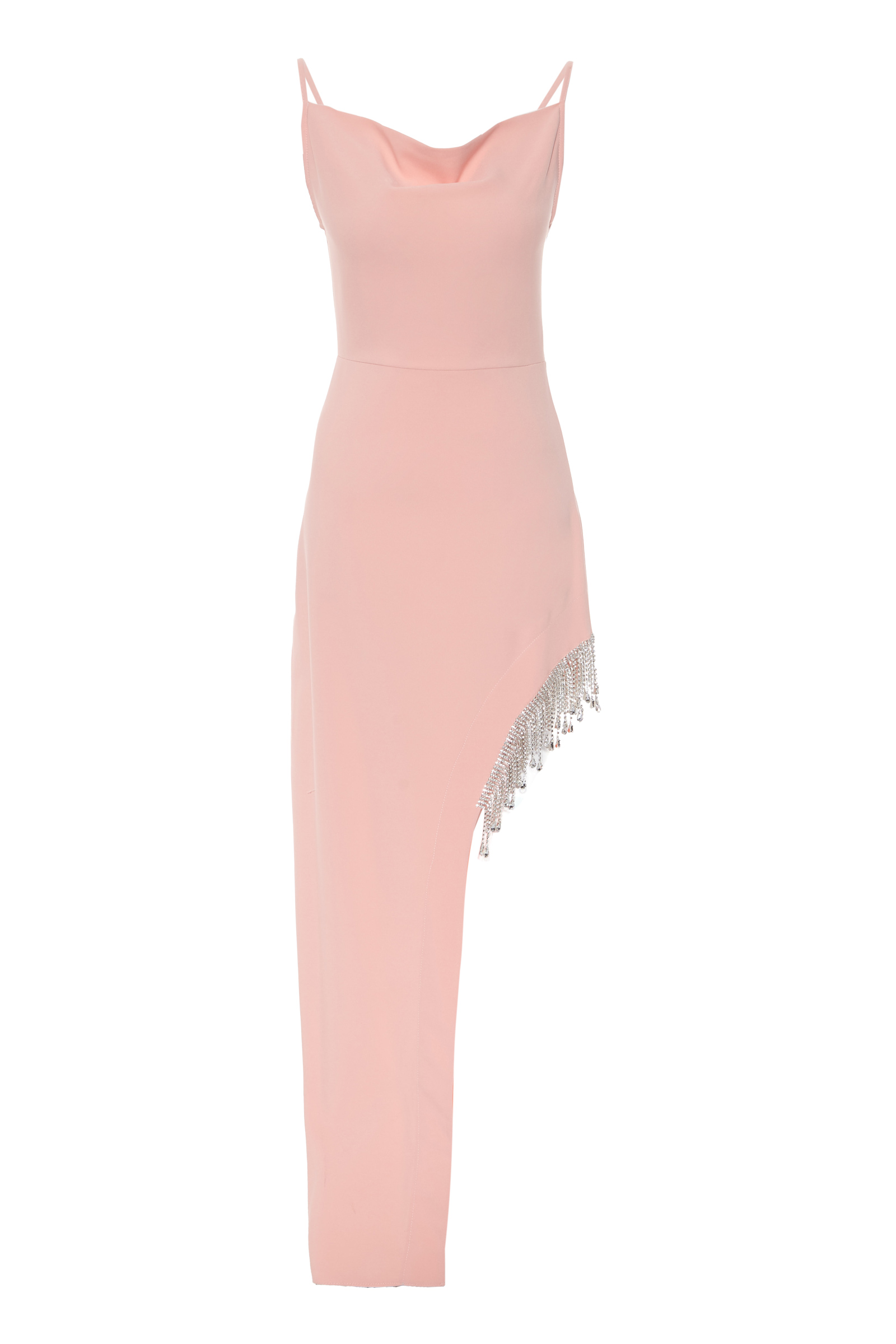 Light Pink Crepe Sleeveless Dress