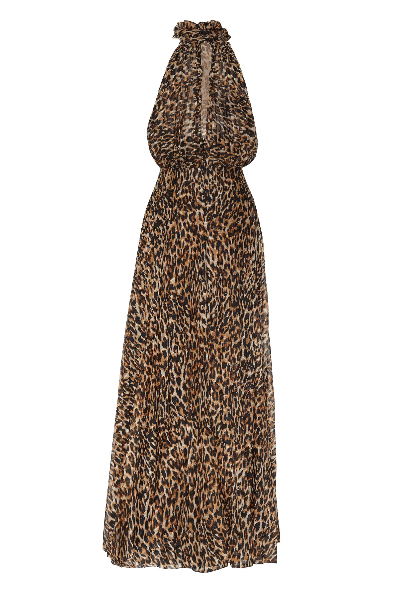 Leopard Chiffon Sleeveless Dress