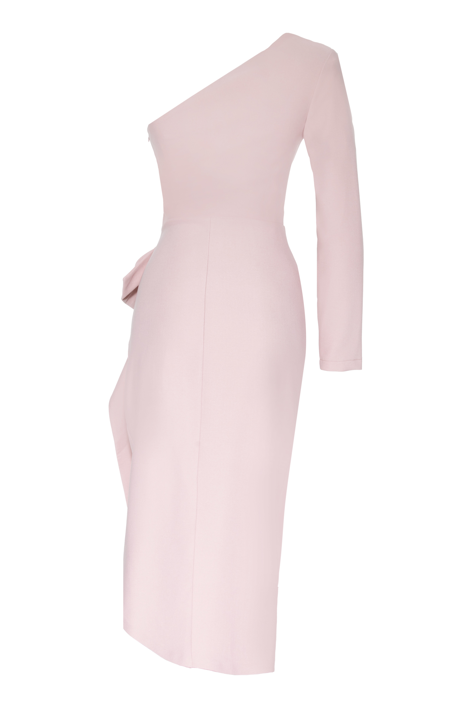 Light Pink Crepe Midi Dress