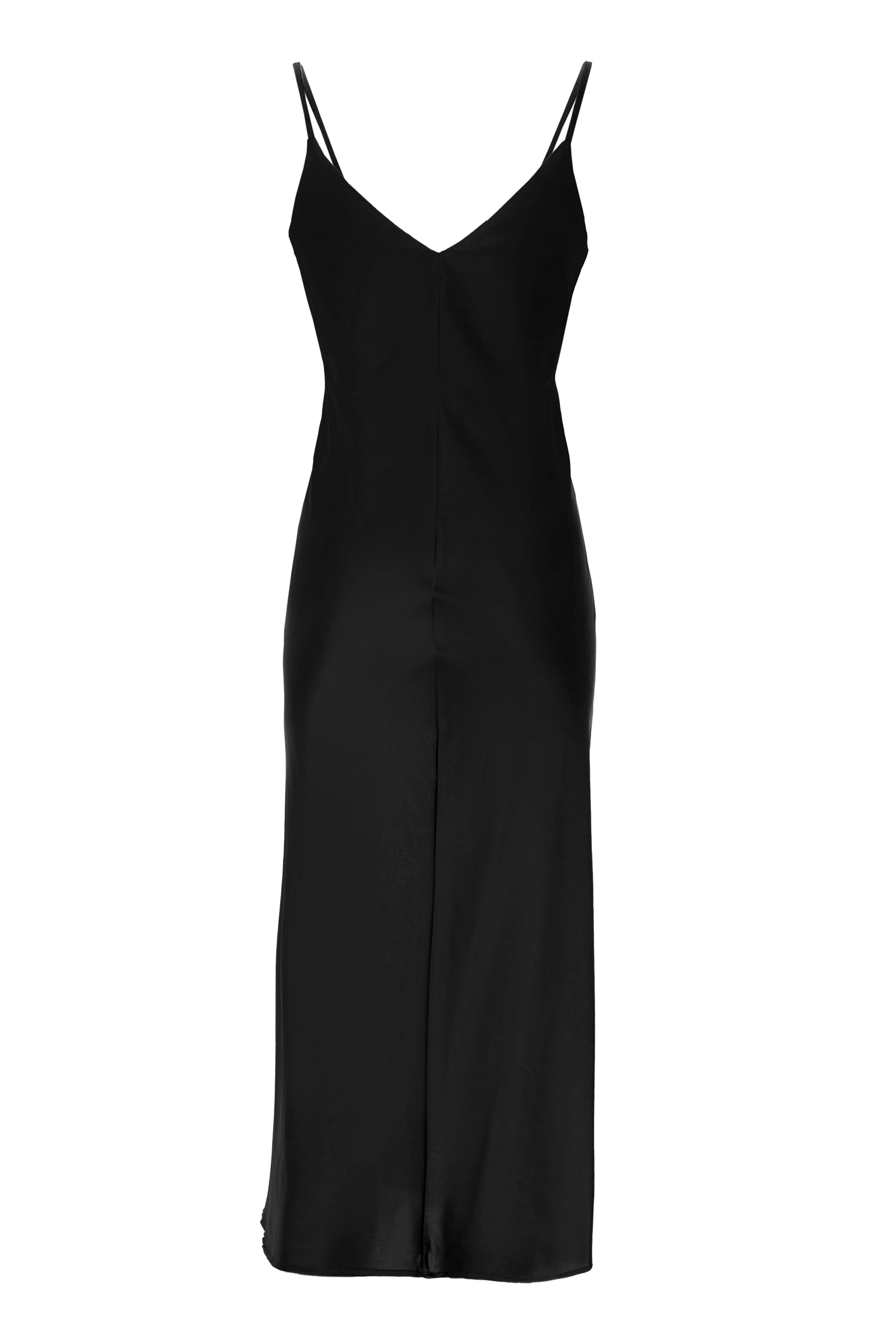 Black Plus Size Satin Sleeveless Maxi Dress